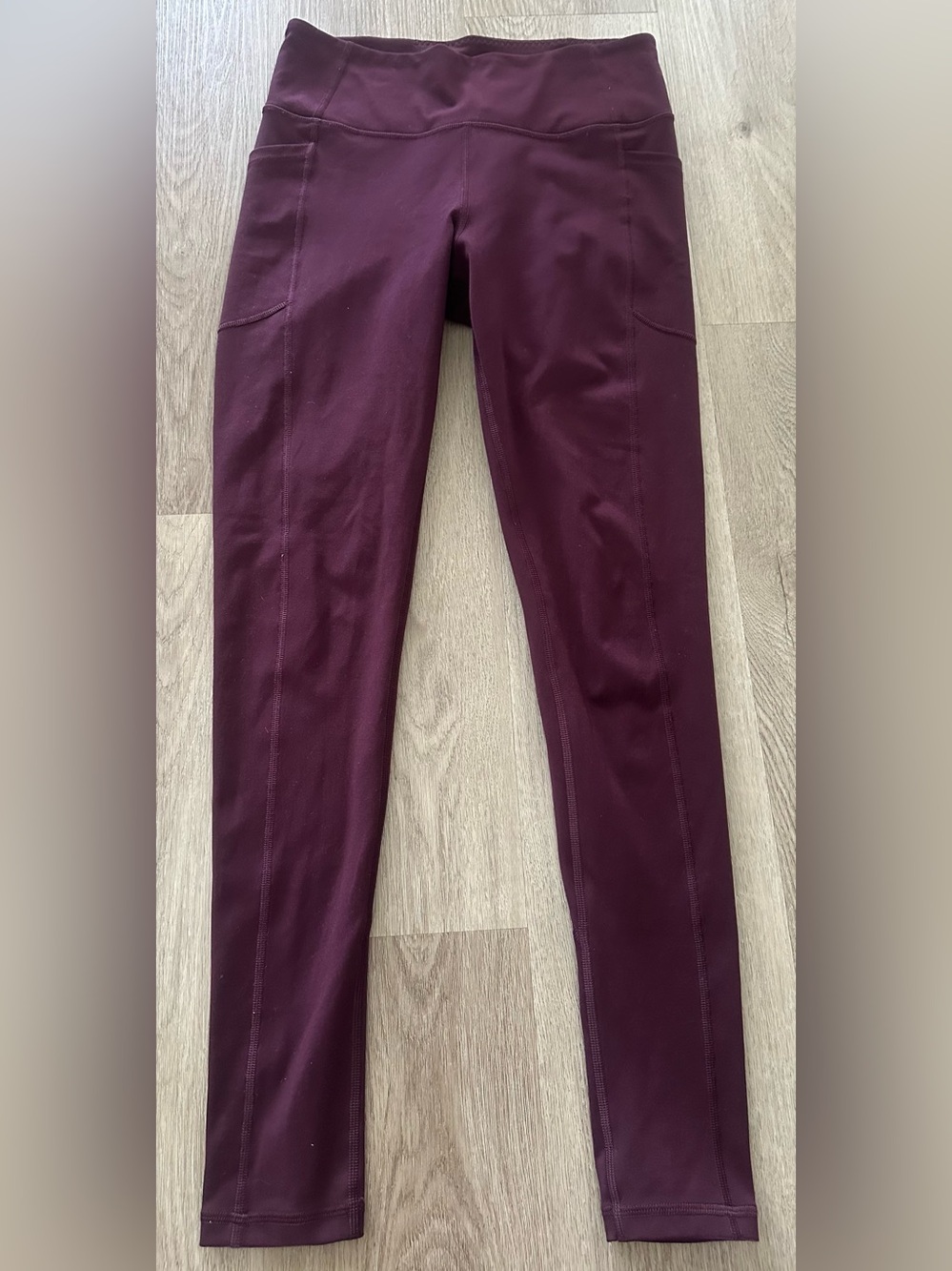 Women’s 3 Victoria’s Secret Leggings Size 8 Medium Leopard Print/Solid Burgundy - Picture 11 of 14